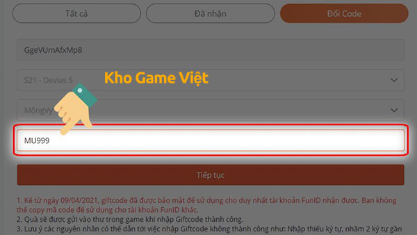 Code Mu Kỳ Tích 6